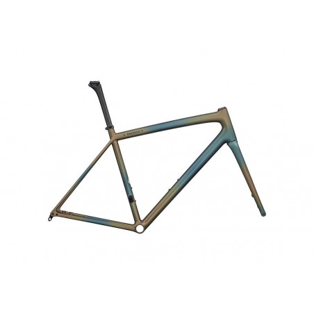 Cadre Specialized S-Works Aethos Satin Deep Lake Metallic / Vert nacré + Burnt Gold Metallic Fades / Bleu marine foncé 2025
