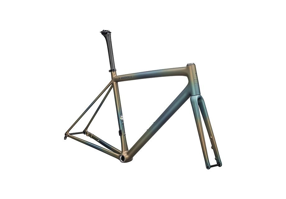 Cuadro Specialized S-Works Aethos Satin Deep Lake Metallic / Green Pearl + Burnt Gold Metallic Fades / Dark Navy