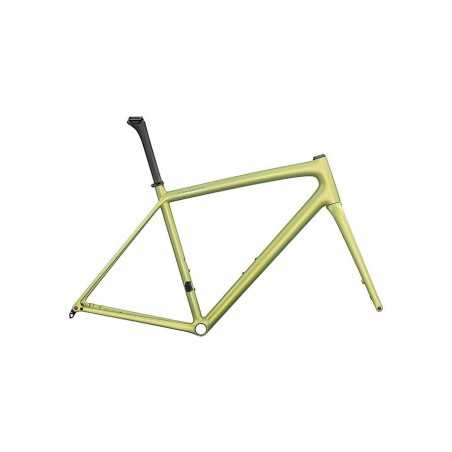 Cuadro Specialized S-Works Aethos Satin Silver Dust / Team Yellow Tint / Chrome 2025