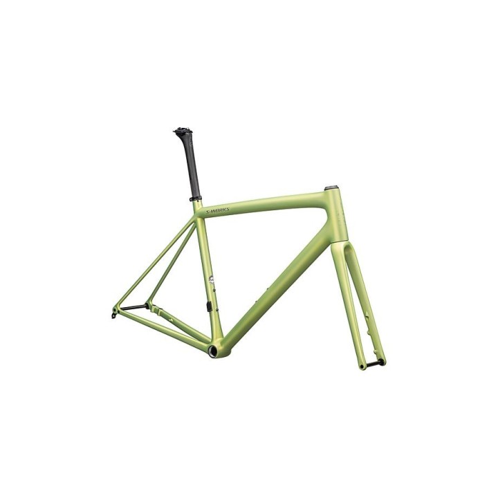 Cadre Specialized S-Works Aethos Satin Silver Dust / Team Yellow Tint / Chrome 2025