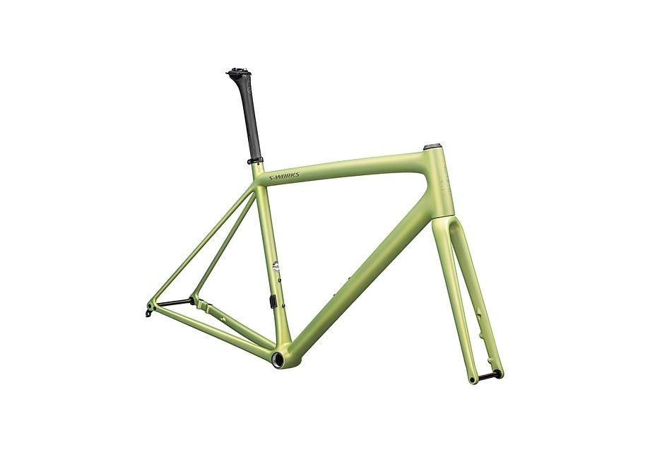 Cadre Specialized S-Works Aethos Satin Silver Dust / Team Yellow Tint / Chrome 2025