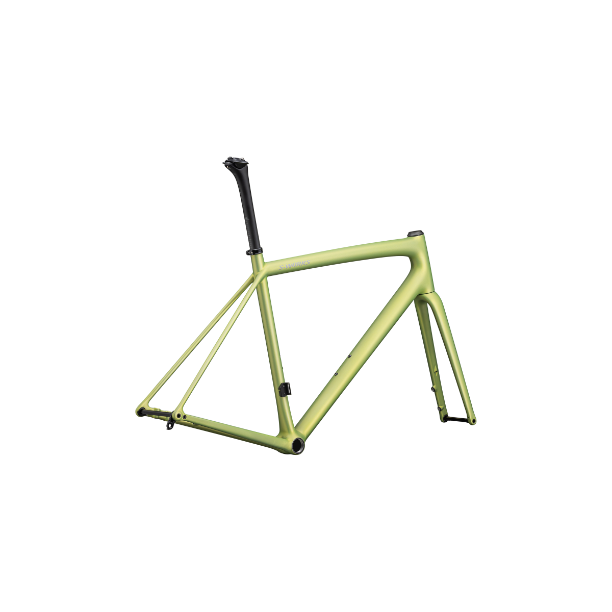 Cuadro Specialized S-Works Aethos Satin Silver Dust / Team Yellow Tint / Chrome