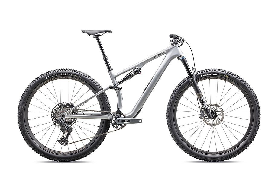 Vélo Specialized Epic 8 Expert Evo  Argent satiné poussiéreux / Gris acier 2025