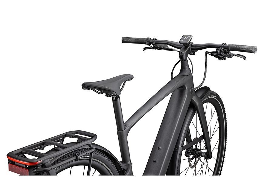 Vélo Specialized Turbo Vado SL 2 6.0 EQ Carbone Satiné Noir Micro Speckle / Obsidian Frost 2025