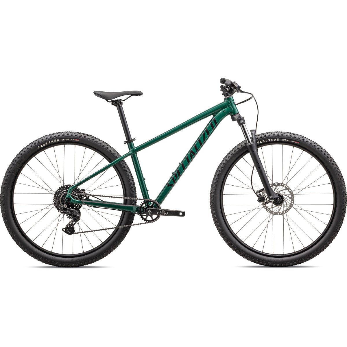 Vélo Specialized Rockhopper Sport Kh Gloss Pine Green / Obsidian 2024