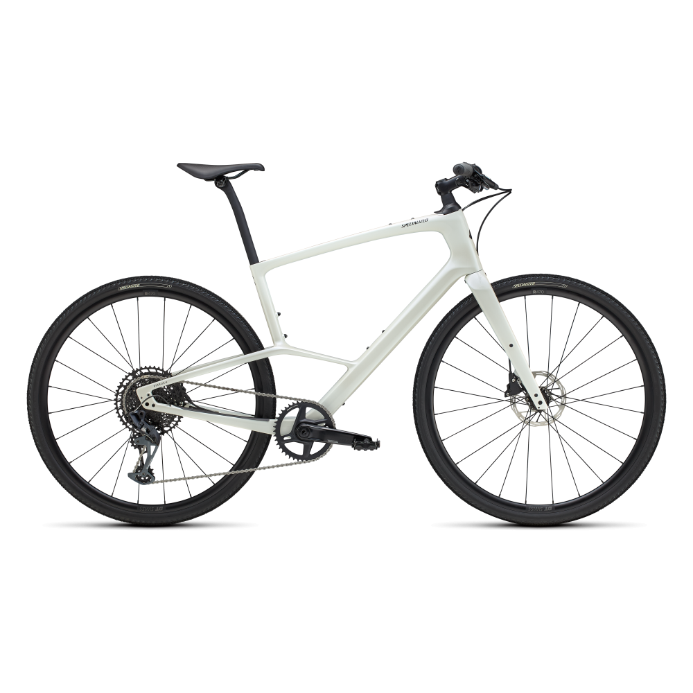 Bicicleta Specialized Sirrus X 6.0 Gloss Dune White / Obsidian Fade Refletive 2025