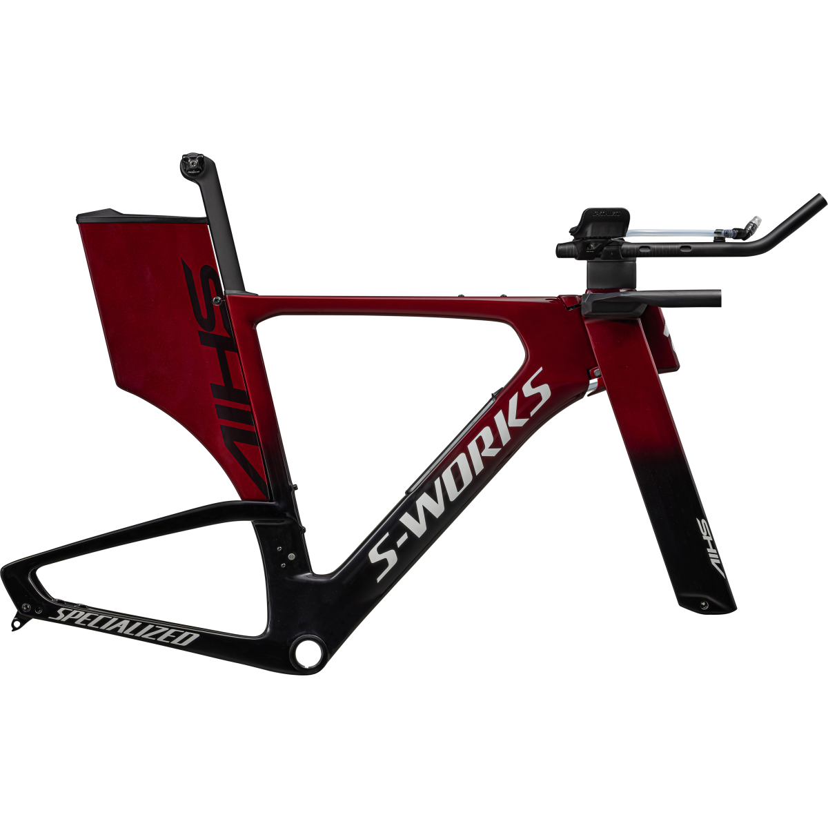Cuadro Specialized Shiv Sw Frmset Ltd Gloss Maroon Tarmac Black Metallic White Silver