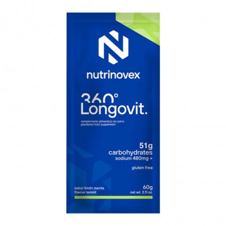 Glucides Nutrinovex Longovit 360 Drink 51 g Citron Menthe | Nutrition cyclisme |