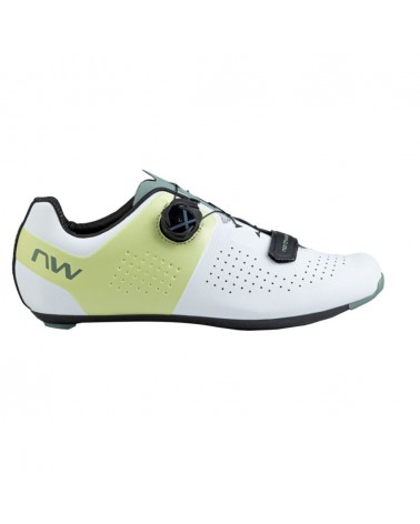 Zapatillas Carretera Northwave Storm Carbon Blanco-Amarillo Pastel