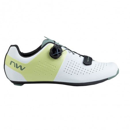 Chaussures de route Northwave Storm Carbon Blanc-Jaune Pastel | Chaussures de route