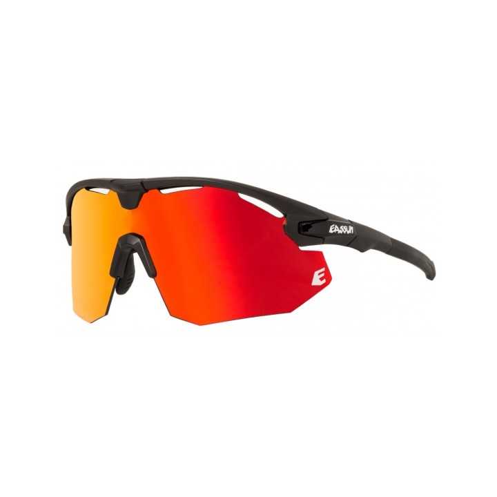 Lunettes Eassun Giant Noir Mat Verres Rouges | Lunettes de cyclisme