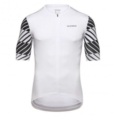 Maillot Homme Manches Courtes Gore Swiftride Blanc Optique/Noir
