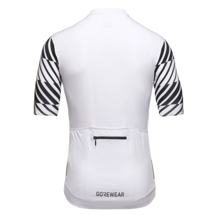 Maillot Hombre Manga Corta Gore Swiftride Optical White/Black