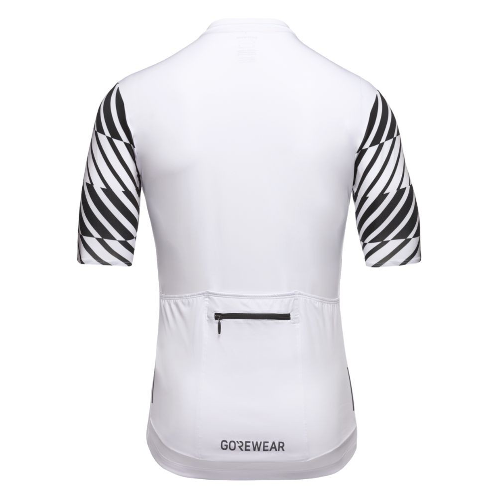 Maillot Hombre Manga Corta Gore Swiftride Optical White/Black