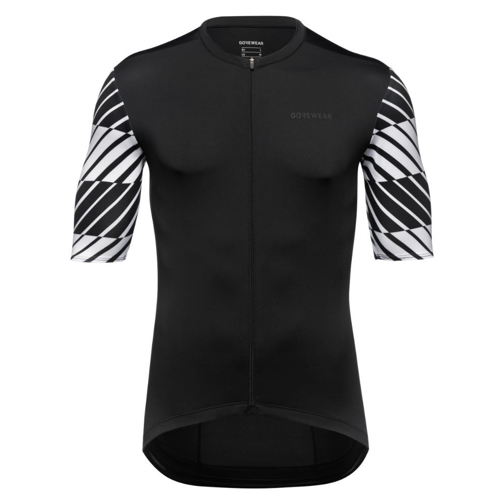 Maillot Hombre Manga Corta Gore Swiftride Optical Black/White