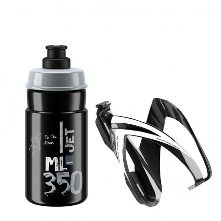 Kit Elite Porte-bidon Ceo + Bidon Jet 350 ml Noir/Gris