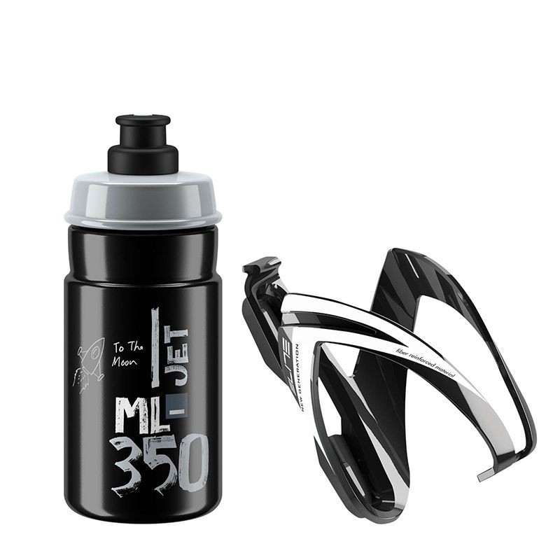 kit Elite Portabidon Ceo + Bidón Jet 350 ml Negro/Gris