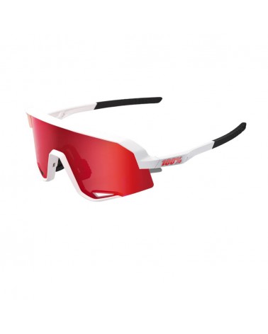 Gafas 100% Slendale Lente Espejo Rojo Multicapa - Montura Blanco Mate