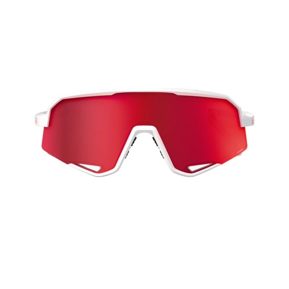 Gafas 100% Slendale Lente Espejo Rojo Multicapa - Montura Blanco Mate