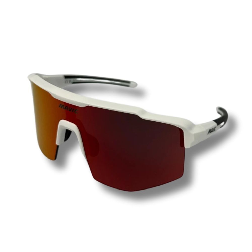 Lunettes Mavic MVS Shield White/Red|Lunettes de cyclisme