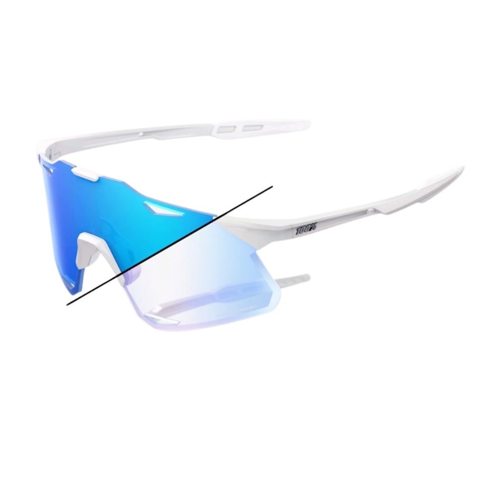 Lunettes 100 % Hypercraft Bastille Pearl/Blue Photochromic Lens | Lunettes de cyclisme