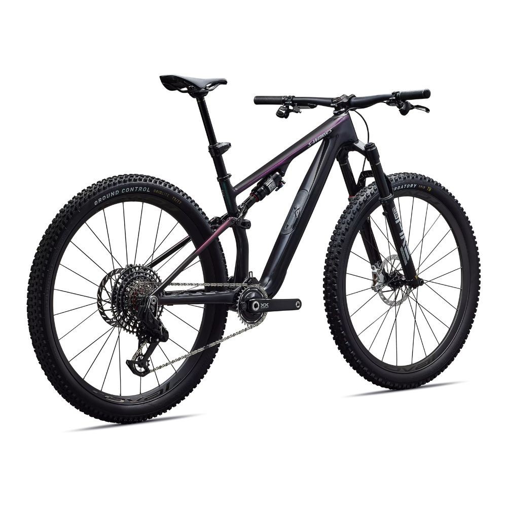 Bicicleta Specialized S-Works Epic 8 EVO AXS Gloss Carbon/Green to Purple Viavi Fade/Brushed Liquid Metal