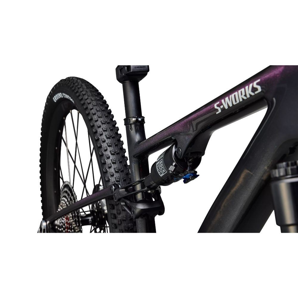 Bicicleta Specialized S-Works Epic 8 EVO AXS Gloss Carbon/Green to Purple Viavi Fade/Brushed Liquid Metal