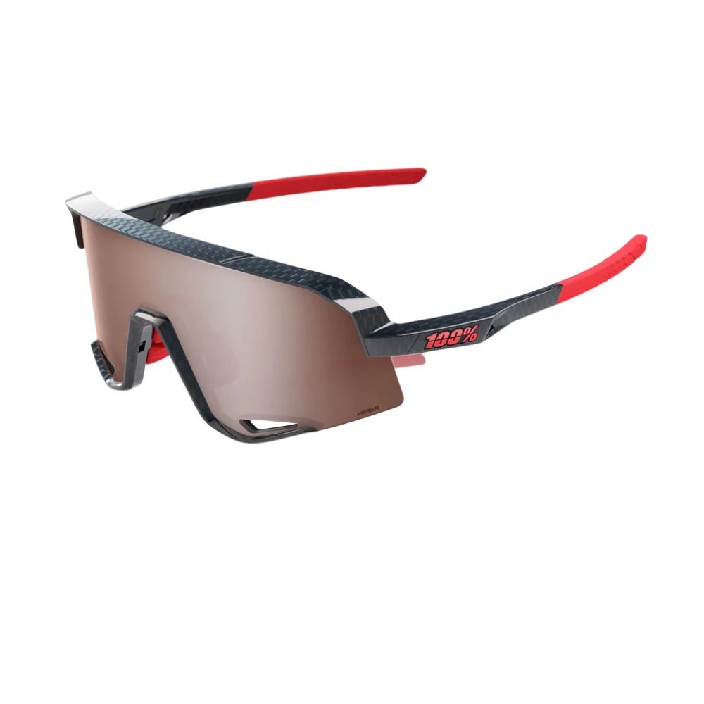 Gafas 100% Slendale Lente HiPER® Crimson Silver Mirror Lens - Montura Gloss Carbon Fiber