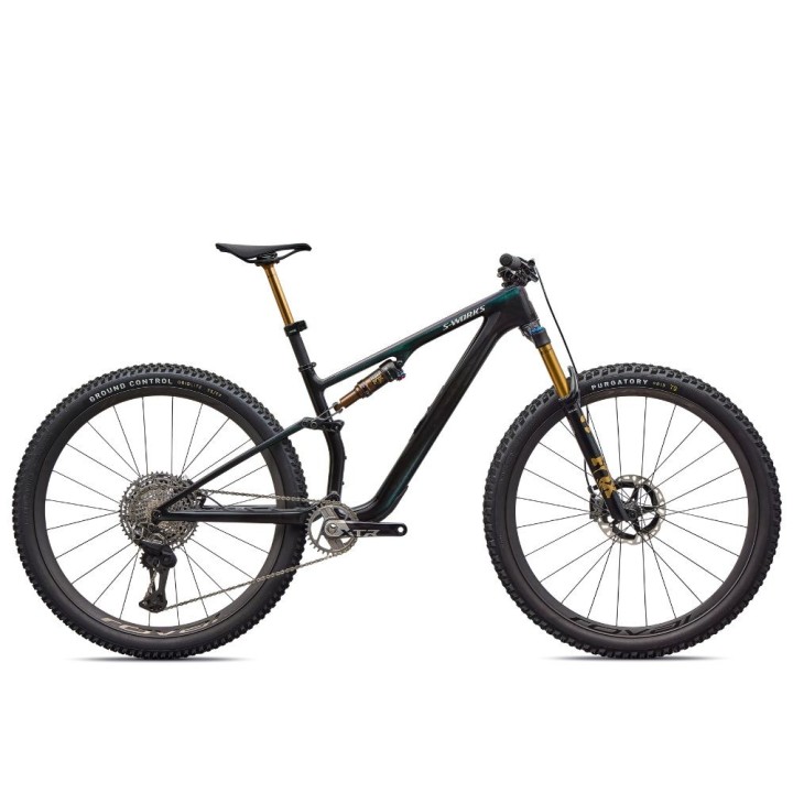 Vélo Specialized Epic 8 S-Works Evo DI2 Carbone brillant / Vert à violet dégradé Viavi / Métal liquide brossé 2026