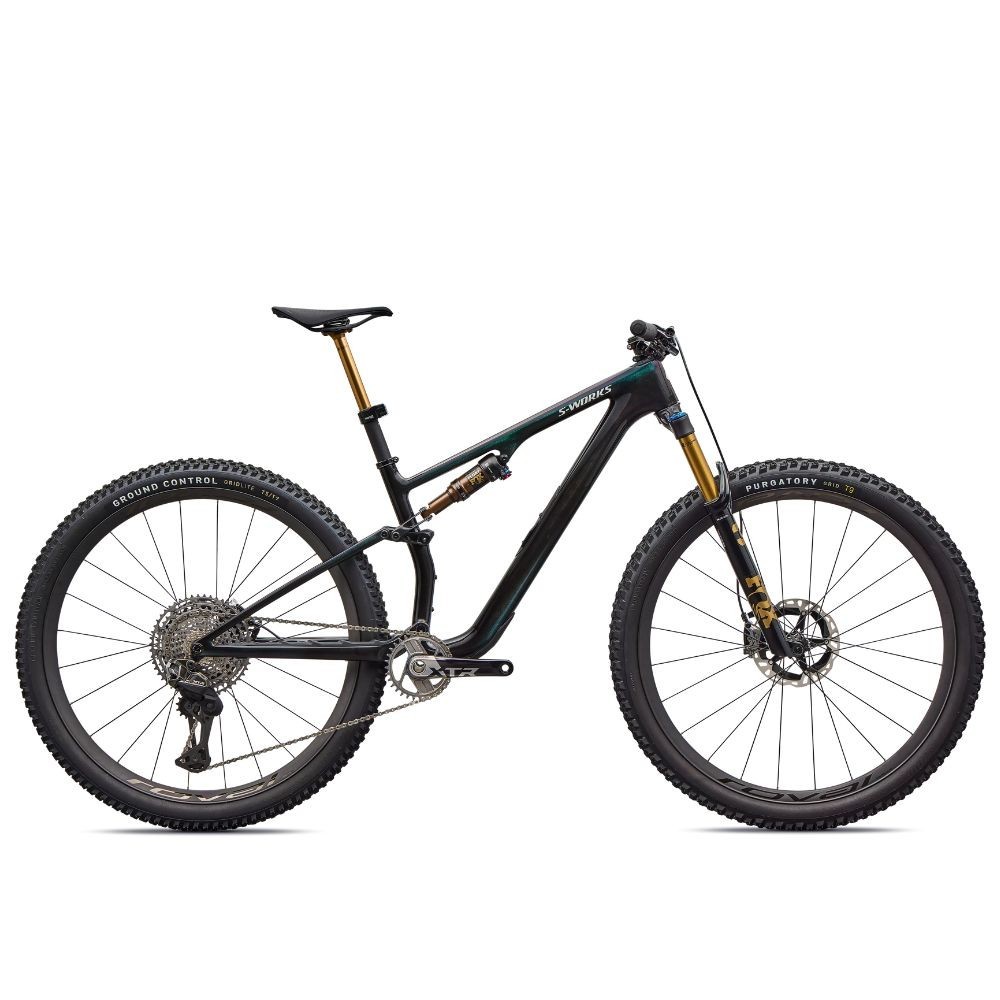 Vélo Specialized Epic 8 S-Works Evo DI2 Carbone brillant / Vert à violet dégradé Viavi / Métal liquide brossé 2026
