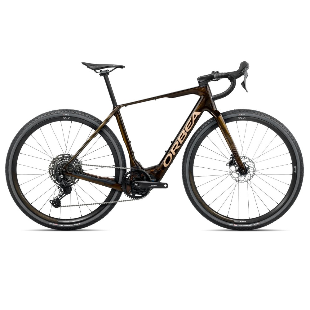 Vélo Orbea Orbea DENNA M40 Caramel Carbon View - Golden Sand (Gloss) 2026