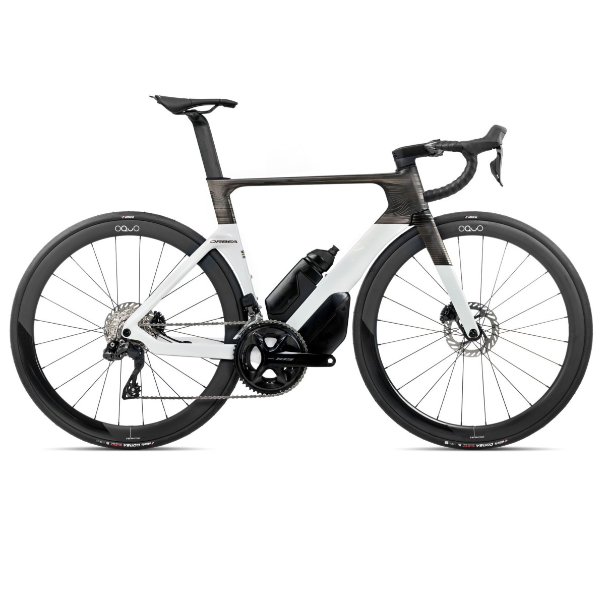 Vélo Orbea Orca Aero M35Iltd Pwr Magic Gold (brillant) - Carbone brut (mat) 2026