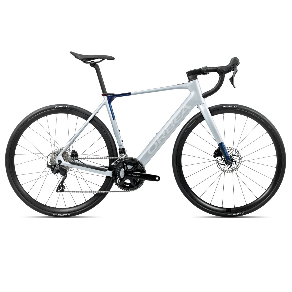 Vélo Orbea GAIN M30 Halo Silver (mat) - Blue Carbon View (brillant) 2026