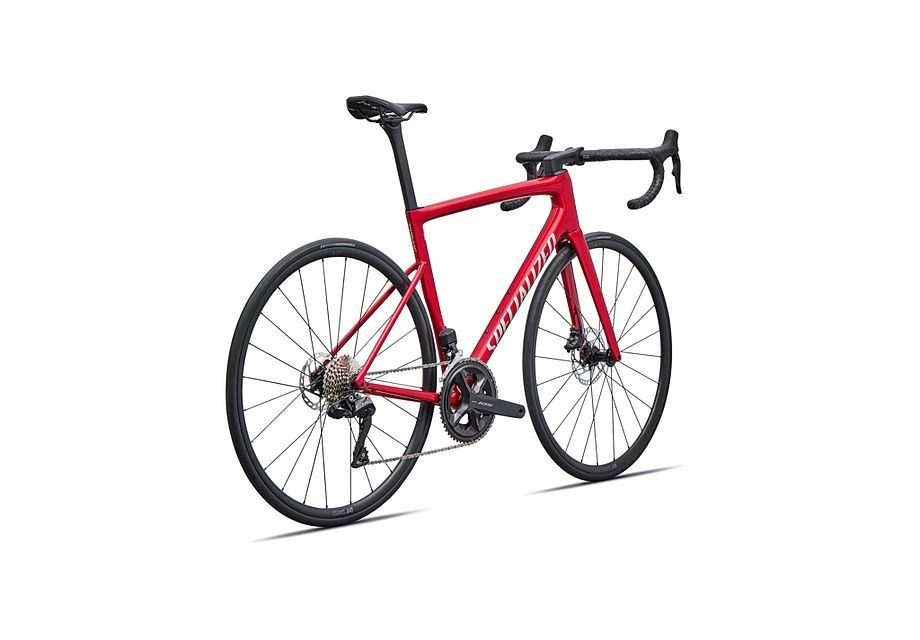 Vélo Specialized Tarmac SL8 Comp - Shimano 105 Di2 Rouge brillant/Argent poussiéreux 2026