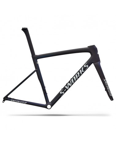 Cuadro Specialized S-Works Tarmac Sl8 Satin Carbon / Cyan To Blue Viavi Pearl Front Edge Fade / Metallic White Silver 2026