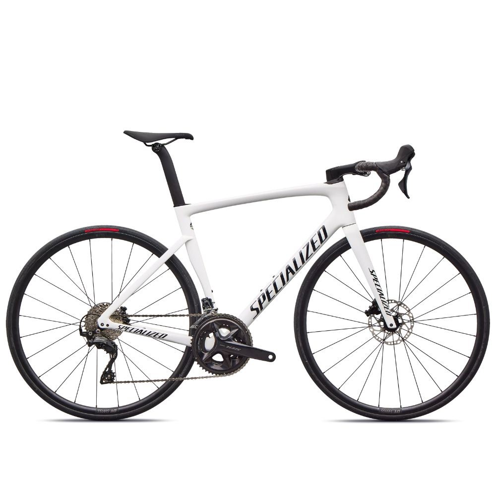 Vélo Specialized Tarmac Sl7 Sport - Shimano 105 Blanc brillant / Bleu marine foncé métallisé 2026