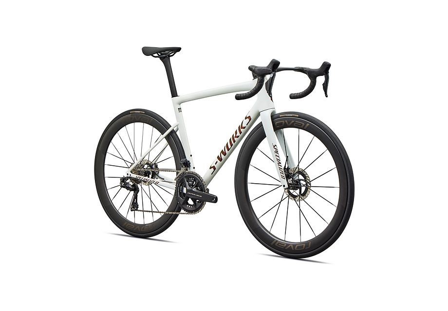 Vélo Specialized S-Works Tarmac SL8 - Shimano Dura-Ace Di2 Blanc métallisé brillant / Argent / Noir 2026