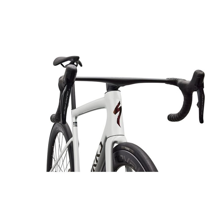 Vélo Specialized S-Works Tarmac SL8 - Shimano Dura-Ace Di2 Blanc métallisé brillant / Argent / Noir 2026