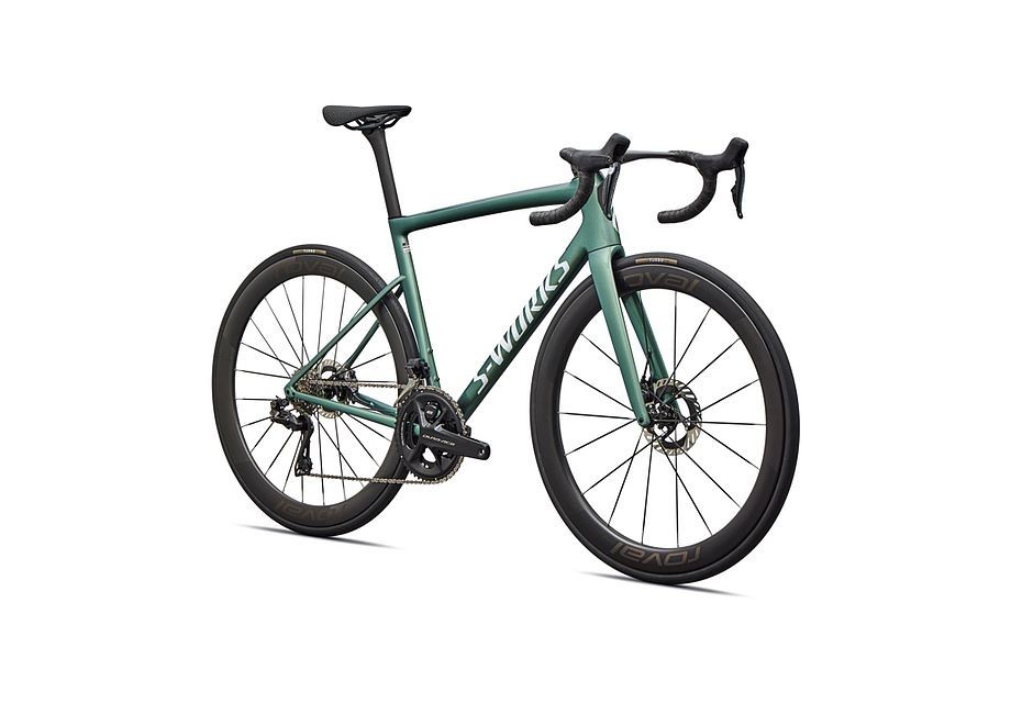 Vélo Specialized S-Works Tarmac SL8 - Shimano Dura-Ace Di2 Gloss Premium Fjord Metallic / Blanc métallisé Argent 2026