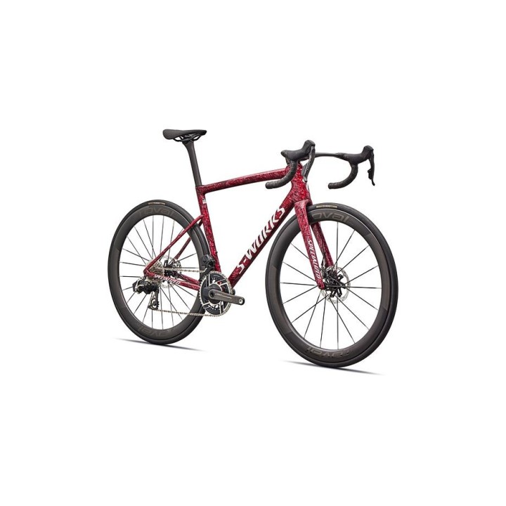 Vélo Specialized S-Works Tarmac SL8 Rouge brillant Shdwsil Wht Impasto 2026
