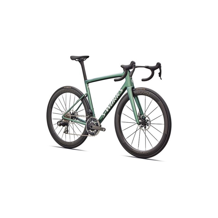 Vélo Specialized S-Works Tarmac SL8 SRAM RED AXS Gloss Premium Fjord Metallic / Blanc Metallic Silver 2026