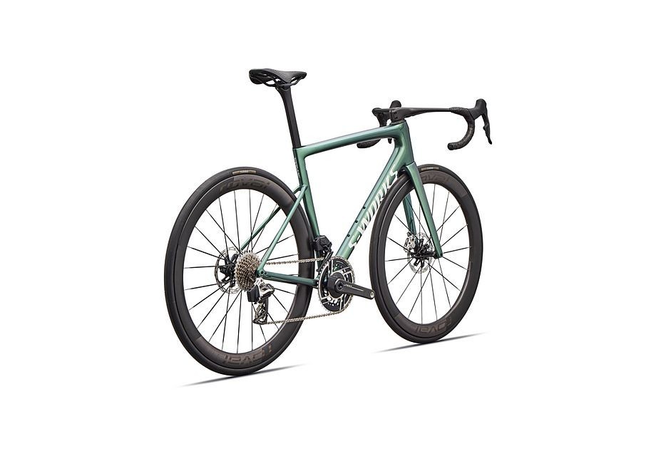 Vélo Specialized S-Works Tarmac SL8 SRAM RED AXS Gloss Premium Fjord Metallic / Blanc Metallic Silver 2026