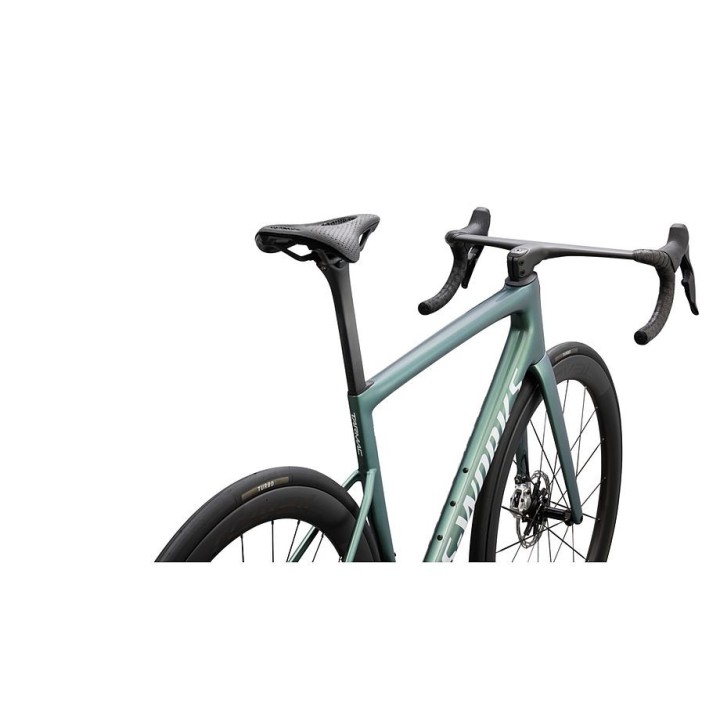 Vélo Specialized S-Works Tarmac SL8 SRAM RED AXS Gloss Premium Fjord Metallic / Blanc Metallic Silver 2026