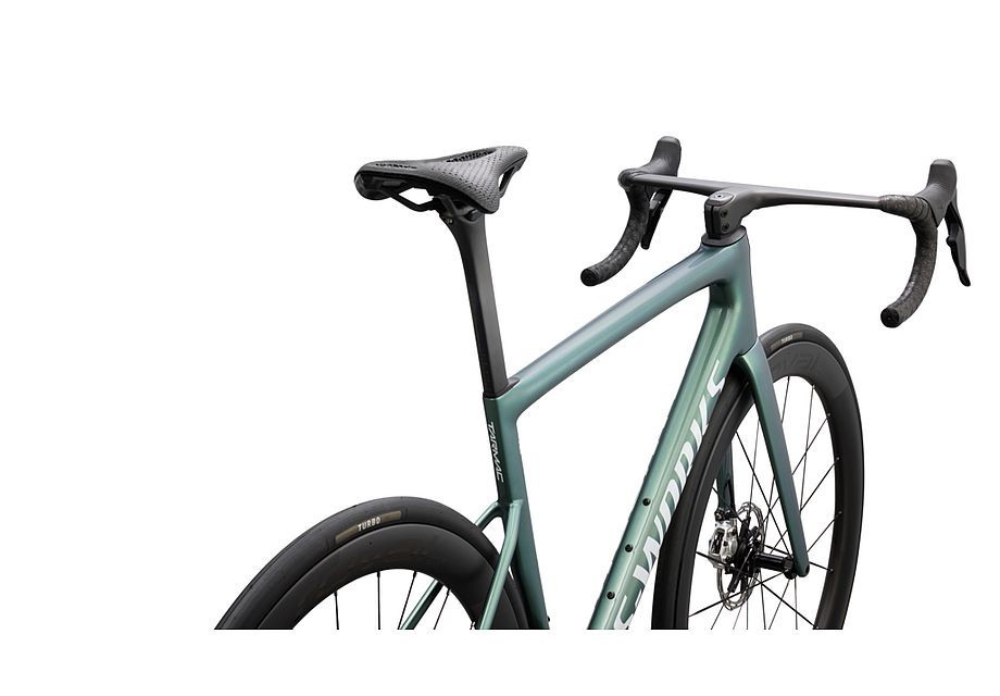 Vélo Specialized S-Works Tarmac SL8 SRAM RED AXS Gloss Premium Fjord Metallic / Blanc Metallic Silver 2026