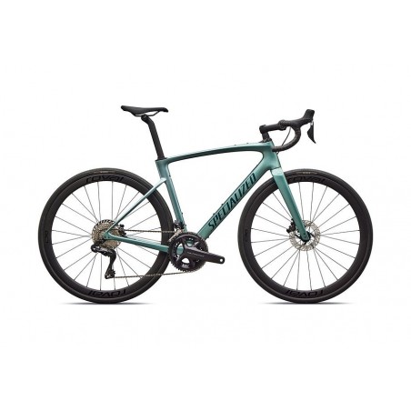 Bicicleta Specialized Roubaix Expert Gloss Fjord Metallic/White Pearl Fade/Emerald Metallic 2026