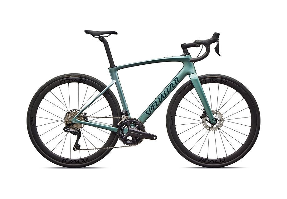 Bicicleta Specialized Roubaix Expert Gloss Fjord Metallic/White Pearl Fade/Emerald Metallic 2026