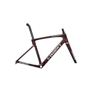 Cadre Specialized S-Works Roubaix SL8 carbone brillant / rouge à doré et solidité brossé à sec / blanc dune 2026