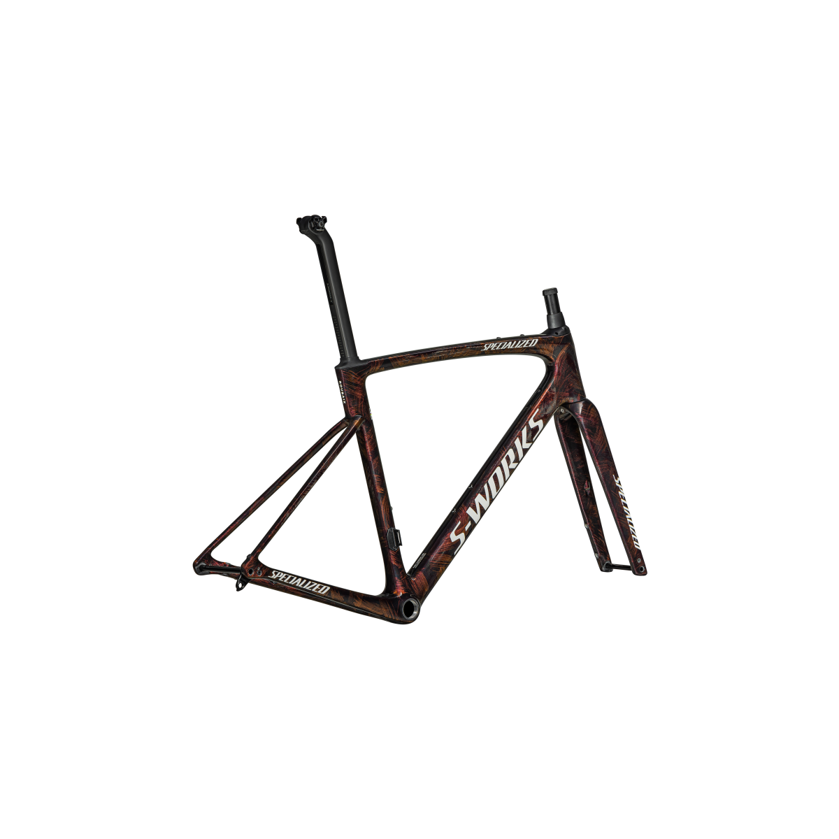 Cuadro Specialized S-Works Roubaix SL8 Gloss Carbon / Red To Gold And Solidity Dry Brushed / Dune White 2025