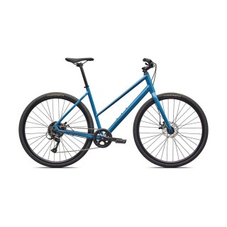 Vélo Specialized Sirrus X 1.0 à cadre ouvert, gris satiné et bleu / bleu métallisé givré réfléchissant 2026