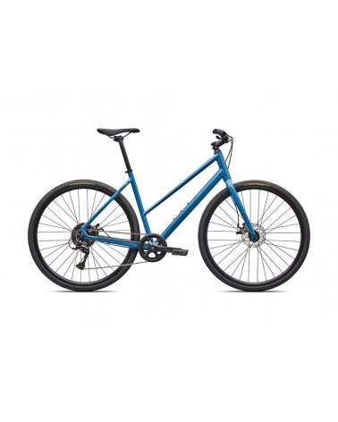 Vélo Specialized Sirrus X 1.0 à cadre ouvert, gris satiné et bleu / bleu métallisé givré réfléchissant 2026
